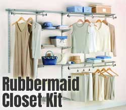 Rubbermaid Closet Kit - Cheap Storage Organizer with Adjustable Shelves