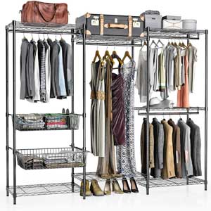 Freestanding Wire Shelf Organizer for Closets
