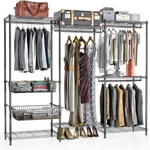 Freestanding Wire Shelf Organizer for Closets
