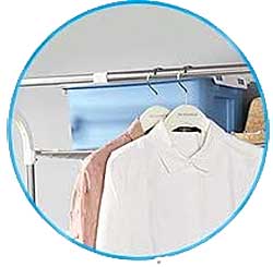 Clothes Hanging Rod Above the Washing Machine