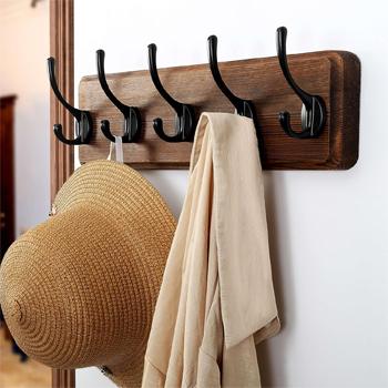 Wall Hooks Holding Hat and Shirt