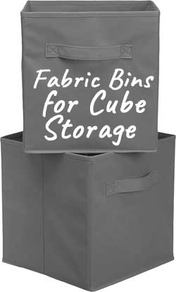 Collapsible Fabric Bins for ClosetMaid Cubeicals Cube Storage