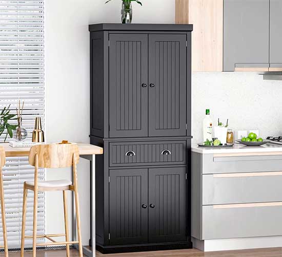 Freestanding Kitchen Pantry Gives You More Storage Space Without Having to Do an Expensive Remodel