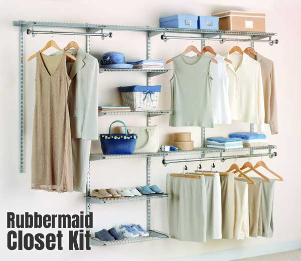 Rubbermaid Closet Kit Easy, Rubbermaid Adjustable Shelving Units