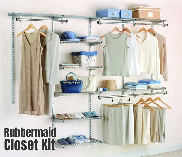 Rubbermaid Closet Kit for Easy and Affordable Closet Organizing