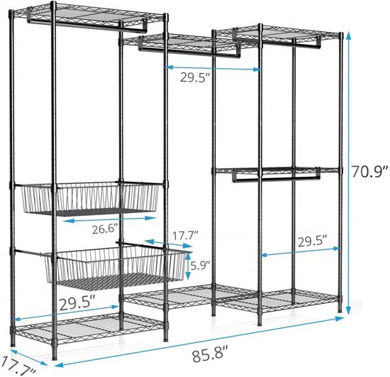 Wire Shelf Unit Dimensions